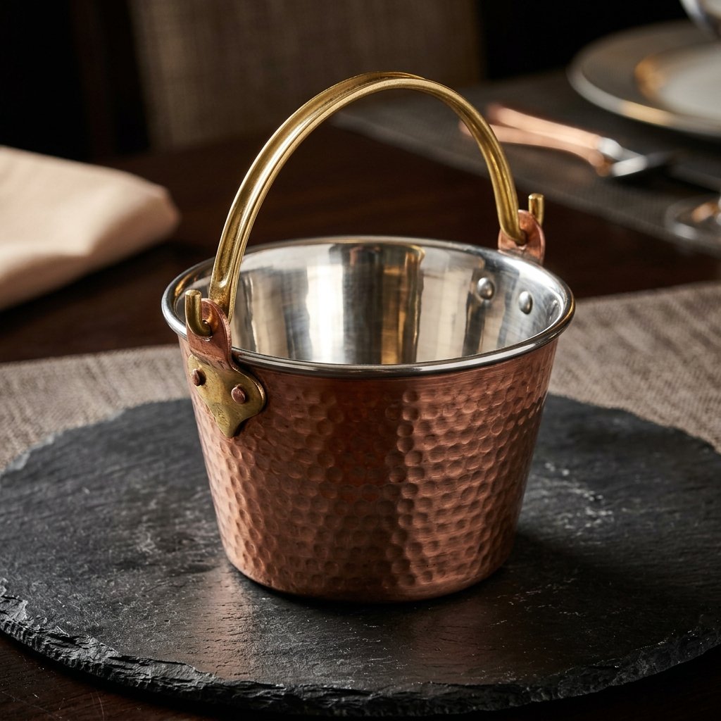 Hammered Copper Balti