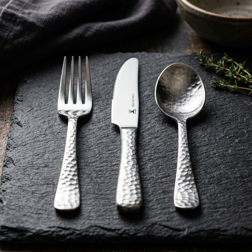 Hammered Premium Cutlery