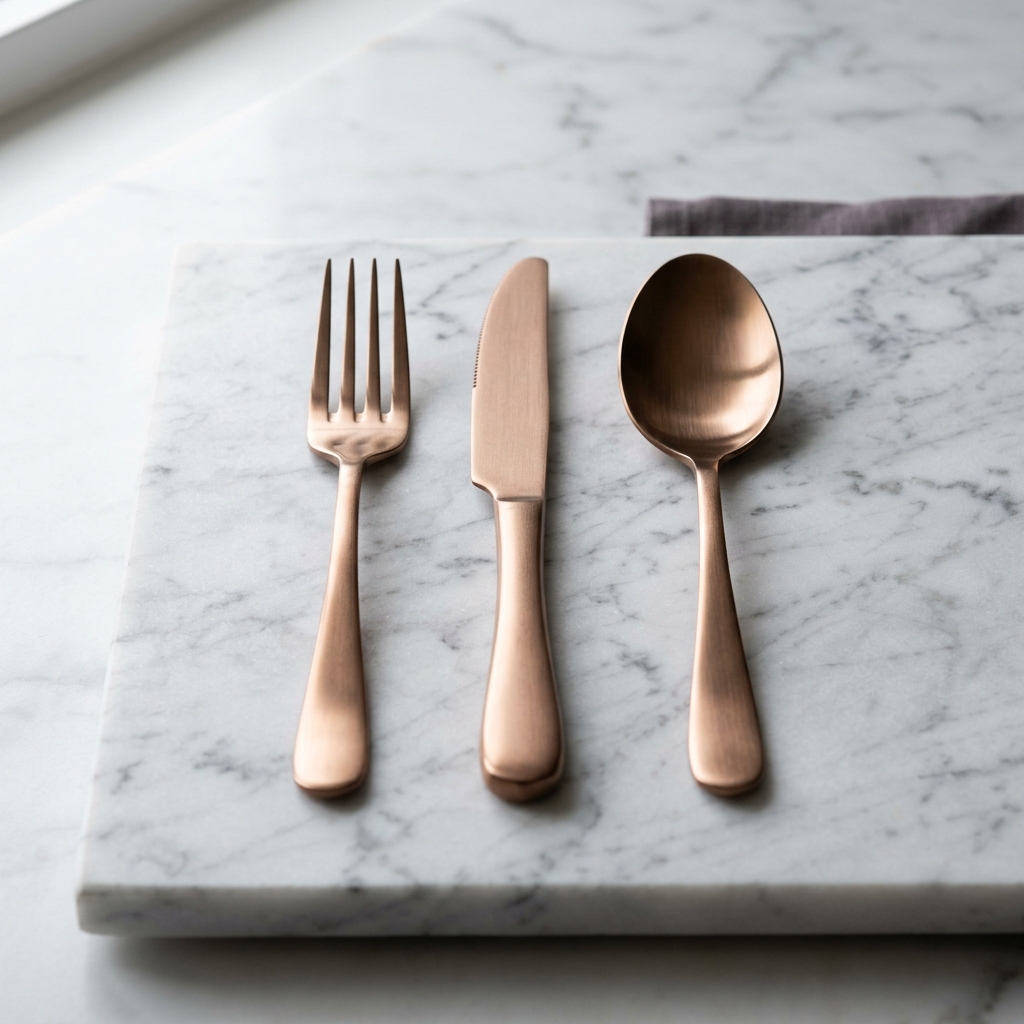 Brushed Rose Gold Flatware