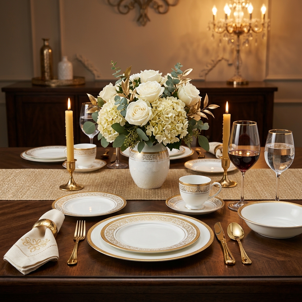 Luxury Opalware Dinner Set