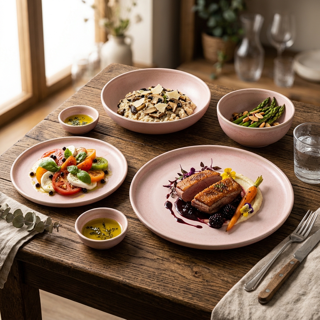 Blush Pink Vitrified Tableware